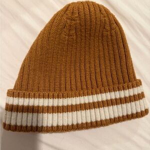 Zara Kids Brown Knit Beanie with Stripes